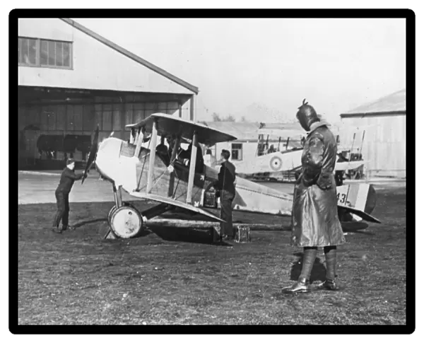 RFC training with Sopwith biplane, WW1
