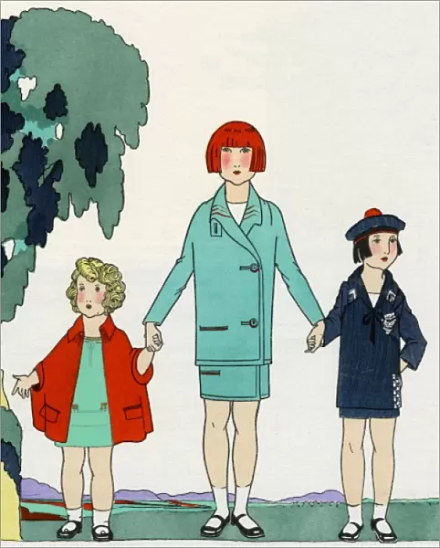 Three children in outfits by English Warehouse