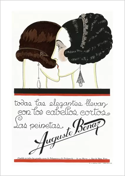 Advertisement for Auguste Bonaz hair combs
