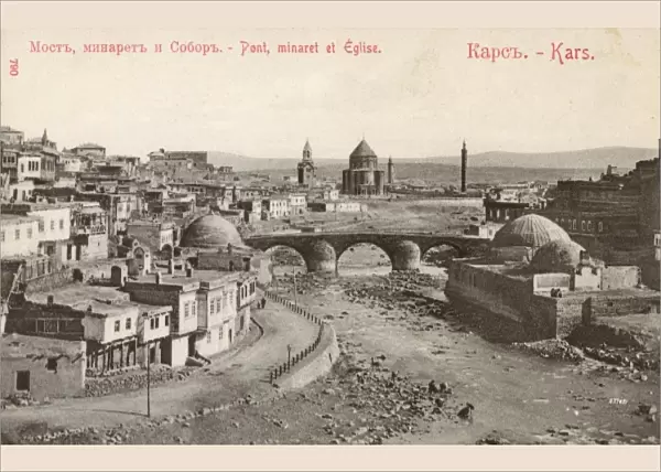 Kars, Turkey - The Bridge, Church and Minaret