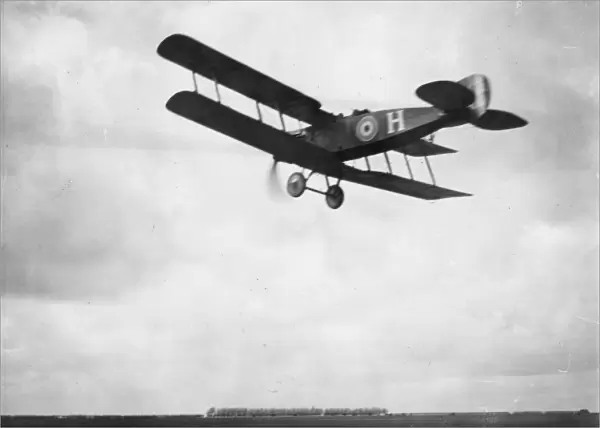 British Bristol fighter plane in flight, WW1