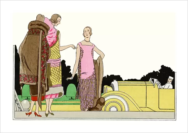 Three outfits by Lucien Lelong and Philippe et Gaston