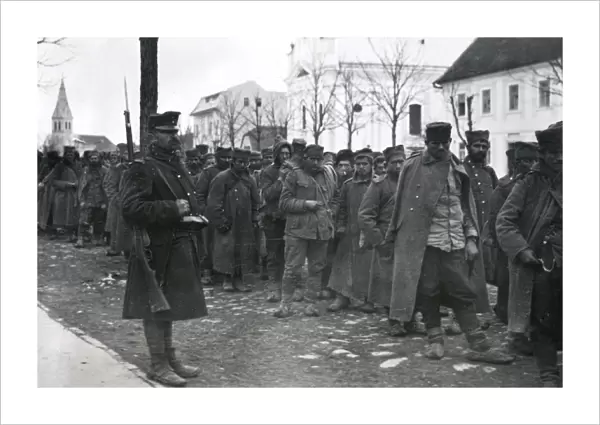 Captured Serbian troops, Mitovitza, Serbia, WW1