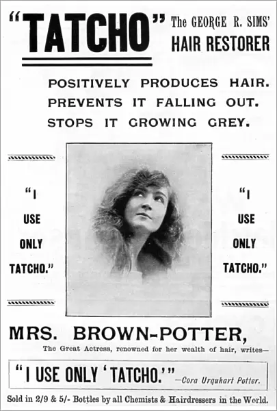 Advertisement for Tatcho - George R. Sims hair restorer, 189