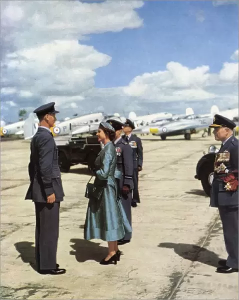 Queen Elizabeth II at an RAF Coronation Review, 1953