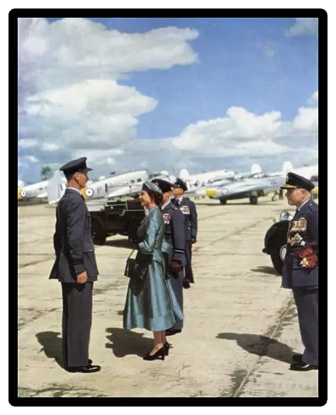 Queen Elizabeth II at an RAF Coronation Review, 1953