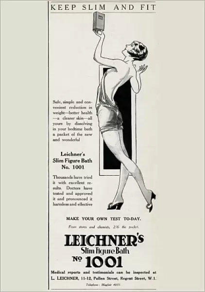 Advert for Leichners slim figure bath 1928