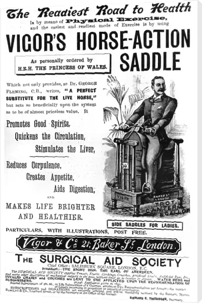 An advertisement for Victors Horse-Action Saddle