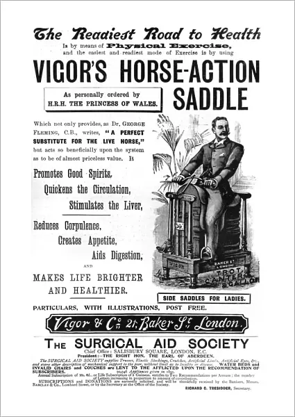 An advertisement for Victors Horse-Action Saddle