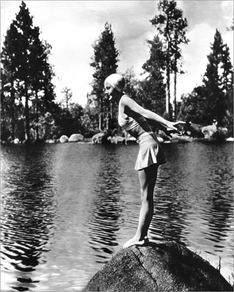 Ginger Rogers posed at San Bernardino Range