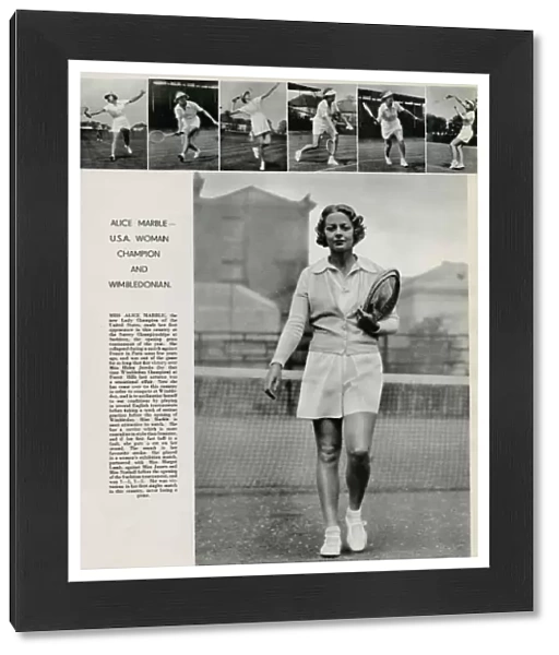 Alice Marble U. S. A champion 1937