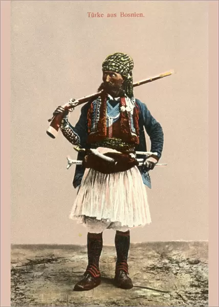 Bosnian Bandit in traditional regional costume