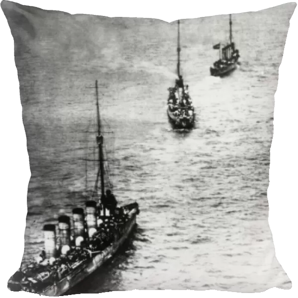 Austrian battleships after Otranto Barrage, Adriatic, WW1