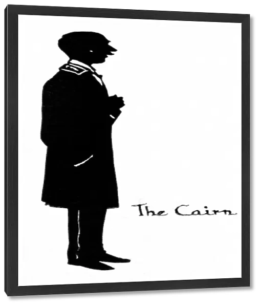 Silhouette of hotel commissionaire