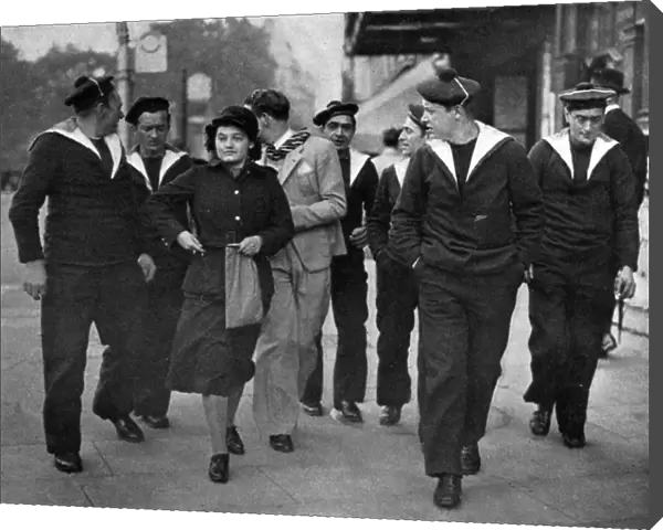 French sailors on leave in London, 1939