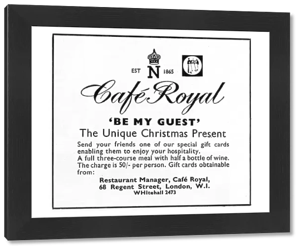 Cafe Royal advert