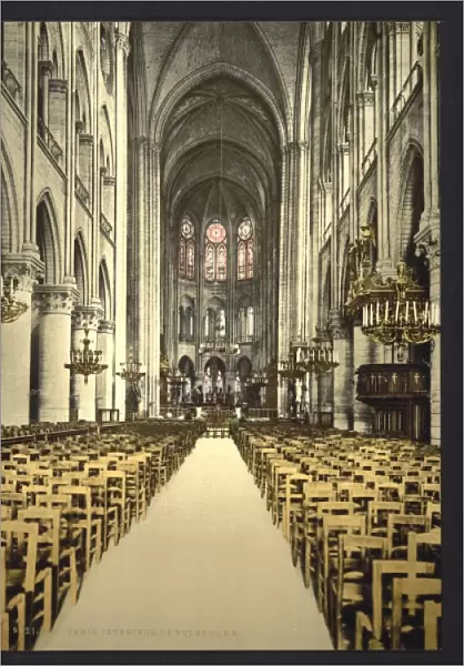 Notre Dame, interior, Paris, France