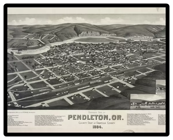 Panoramic view of Pendleton, Or. County seat of Umatilla Cou