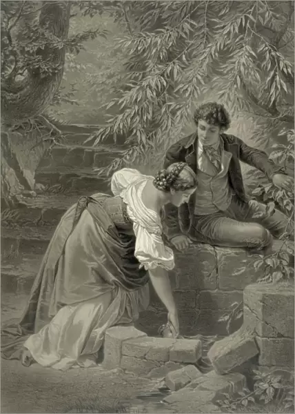 Hermann und Dorothea am brunnen