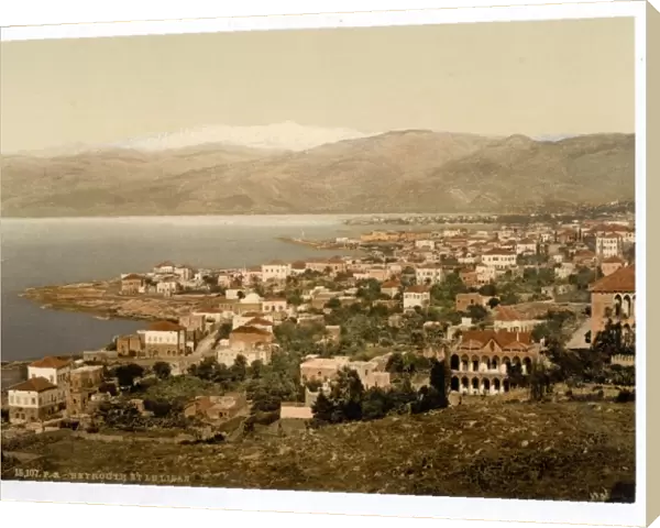 General view, with Lebanon in the distance, Beyrout, Holy La