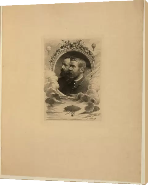 Head-and-shoulders portrait of French balloonists Albert Tis