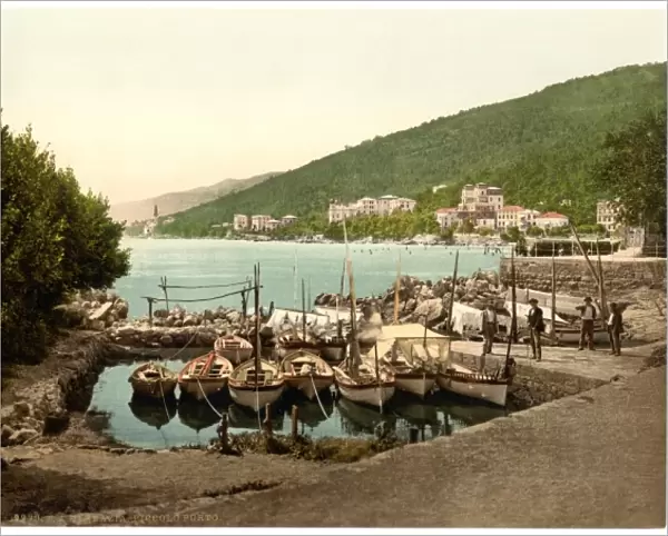 Abbazia, small harbor, Istria, Austro-Hungary