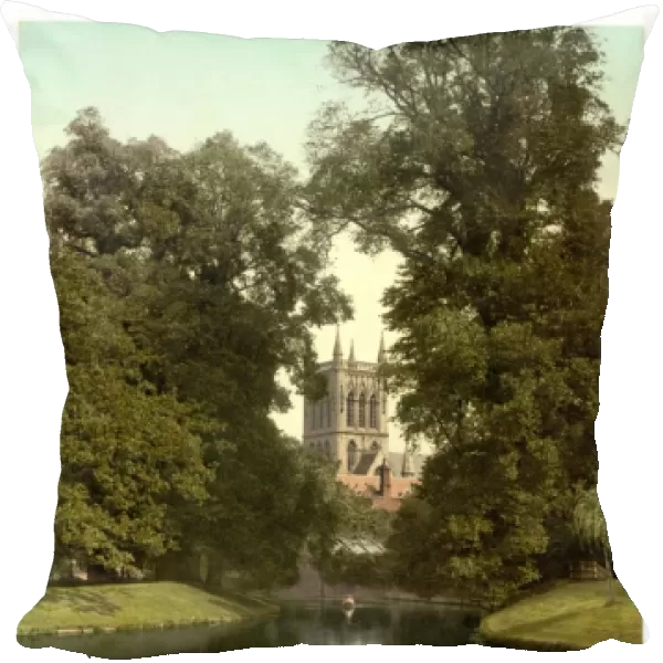 St. Johns College, chapel from the river, Cambridge, Englan