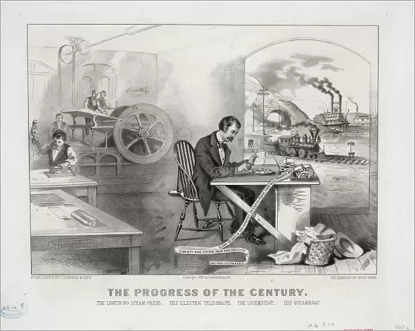 The progress of the century - the lightning steam press, the
