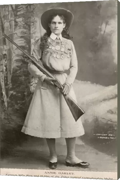 Annie Oakley - famous rifle shot and holder of the Police Ga