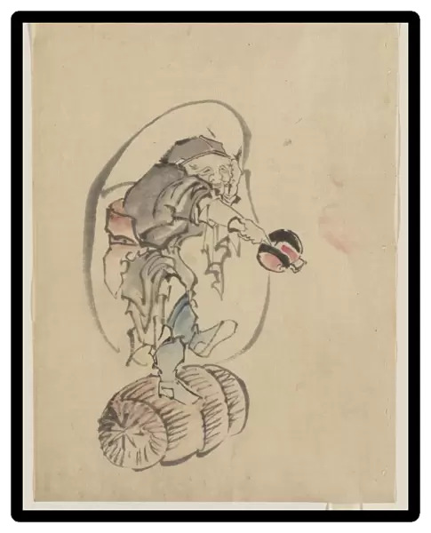 Hotei, the god of good fortune, one of the seven lucky gods