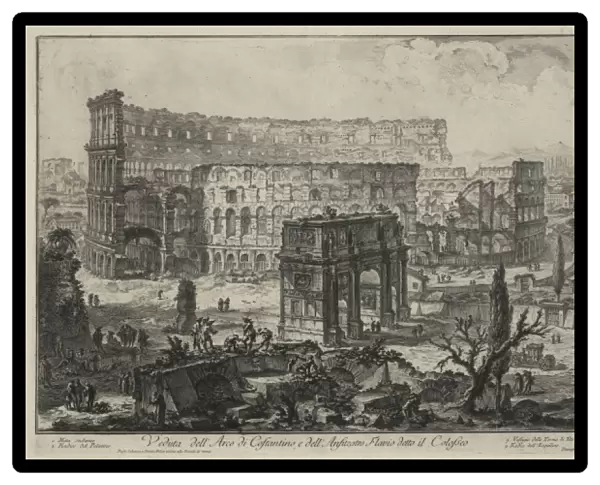 Veduta dell arco di Costantino, e dell anfiteatro Flavio d