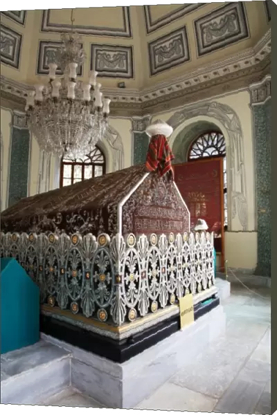 Inside of the Osman Gazi Tomb in Bursa, Turkey