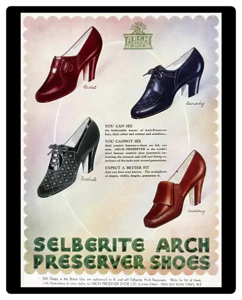 Advert for Selberite Arch Preserver shoes 1942