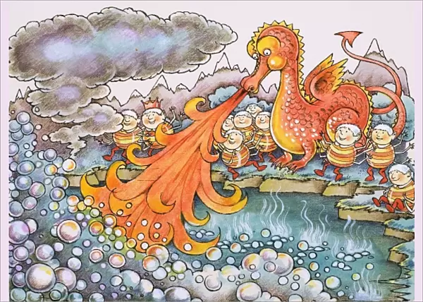 Dragon belching fire