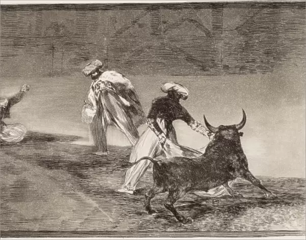 They (the Moors) play another bull with the cape in an enclo