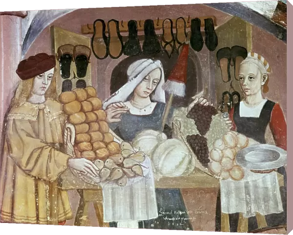 Vegetable Market. 15th century. Fresco. ITALY