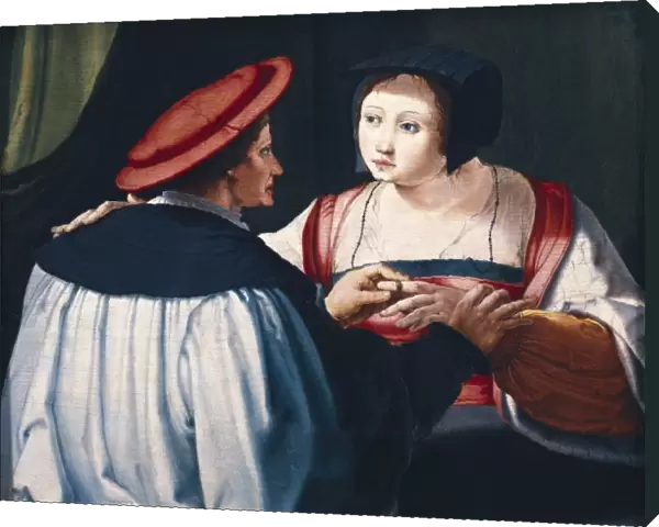 LUCAS VAN LEYDEN (1494-1533). The loving couple