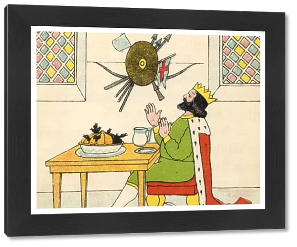 The King admires his blackbird pie