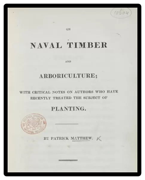 On Naval Timber and Arboriculture by Patrick Matthew - title