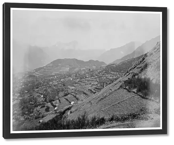View over terraced mountain scenery, c. 1870