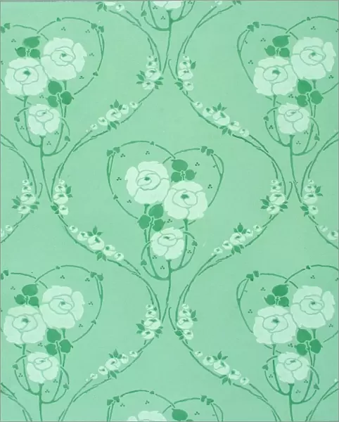 Design for Wallpaper in green and blue