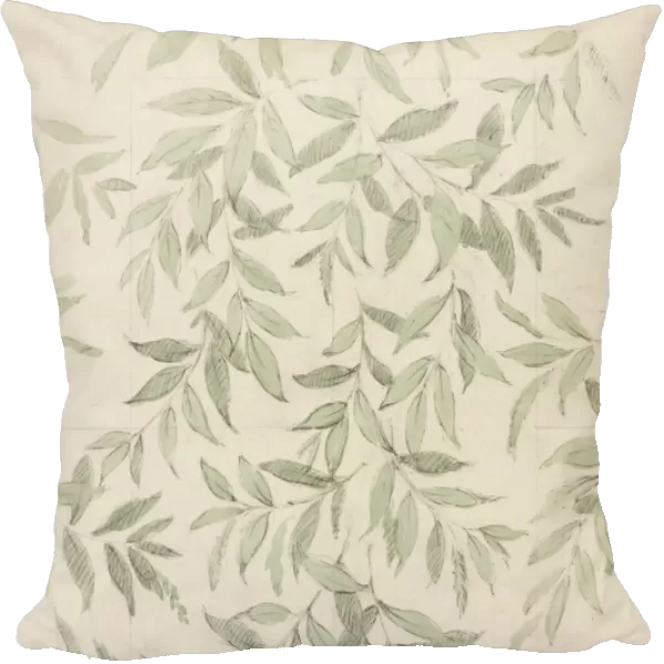 Design for Wallpaper with grey leaves