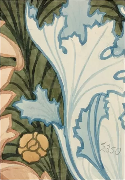 Design for Wallpaper with leaves and flower