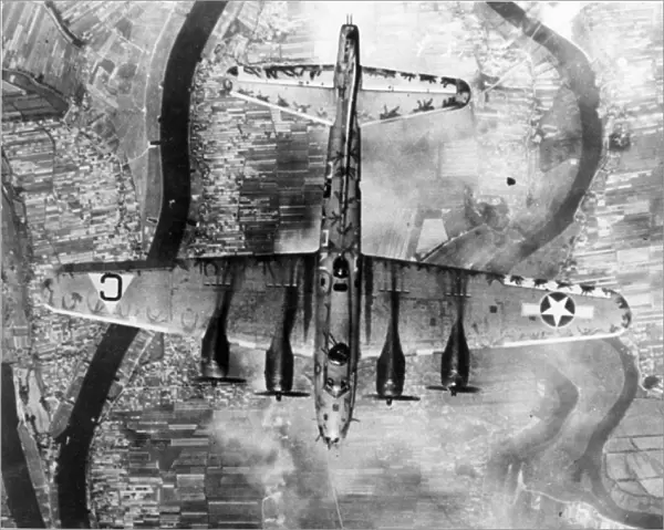 Boeing B-17 Flying Fortress from above