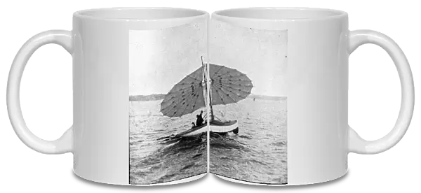 Pilcher boat with umbrella sail