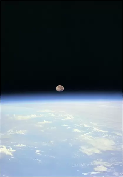 Moon Set over Earth
