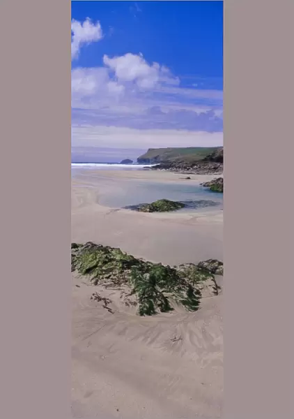 Polzeath, Cornwall - Fine sands and excellent surfing at Polzeath - Route of North Cornish Coastal Path, UK