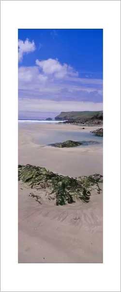 Polzeath, Cornwall - Fine sands and excellent surfing at Polzeath - Route of North Cornish Coastal Path, UK