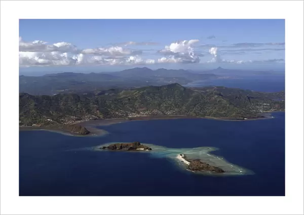 Aerial view of Grande-Terre & Iles Choazil, Mayotte, Comoros Islands