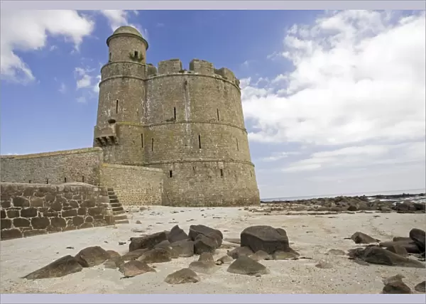 Old medieval Fort Vauban fortified tower Ile de Tatihou St Vaast la Hougue Normany France